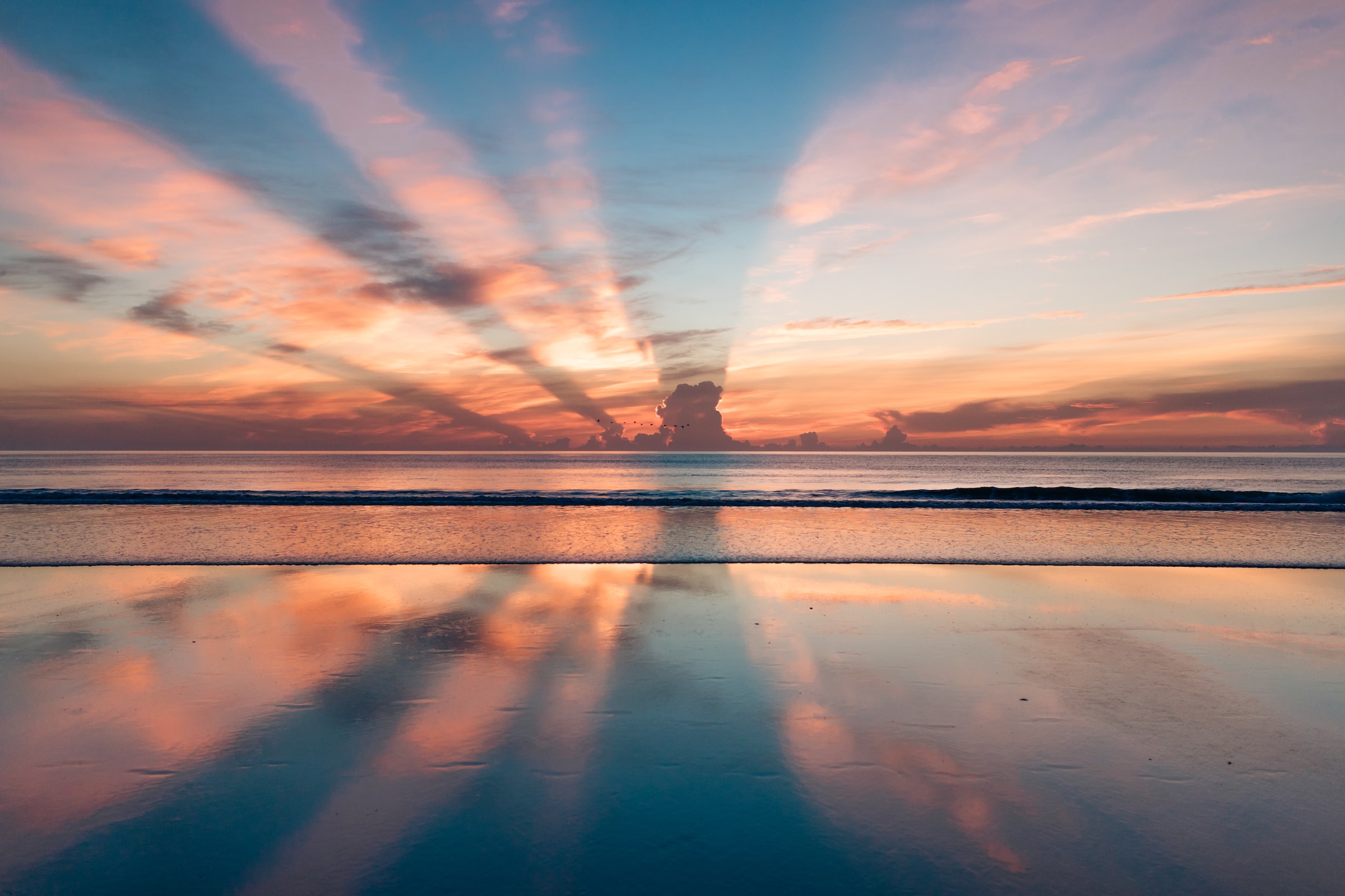 sunset on the beach