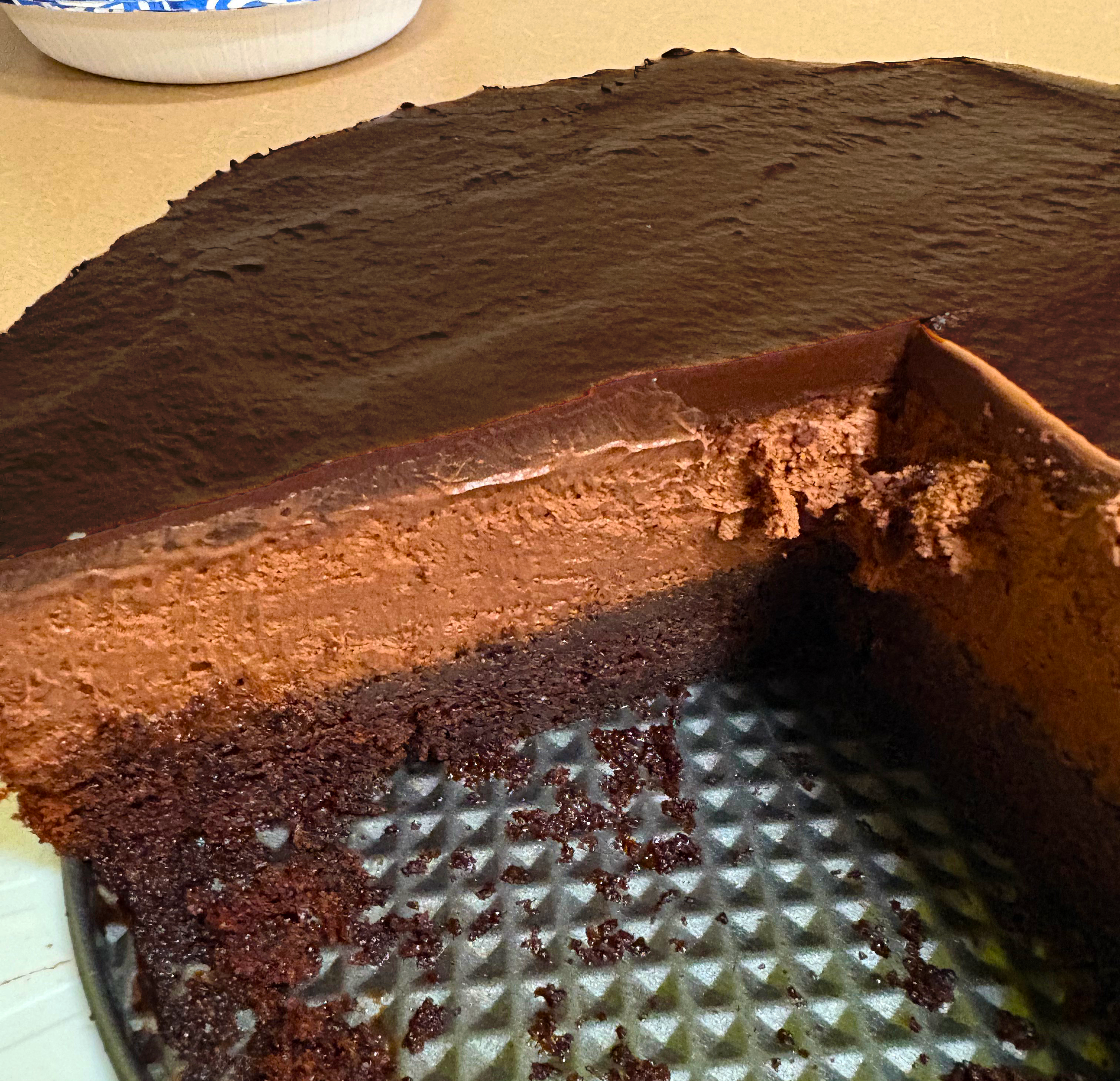 The end product of the Chocolate Mousse Cake.