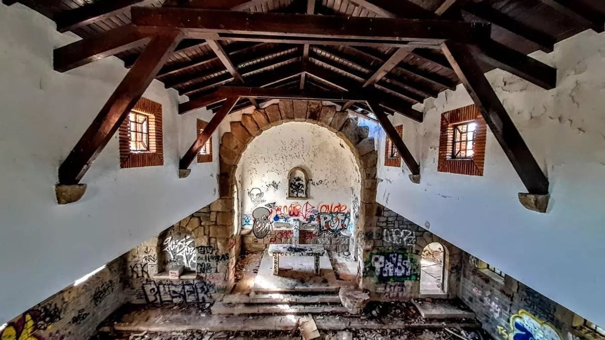 Interior of Church at the Village of Salto de Castro
