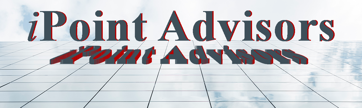 iPoint Advisors skewed to appear as signage on a building