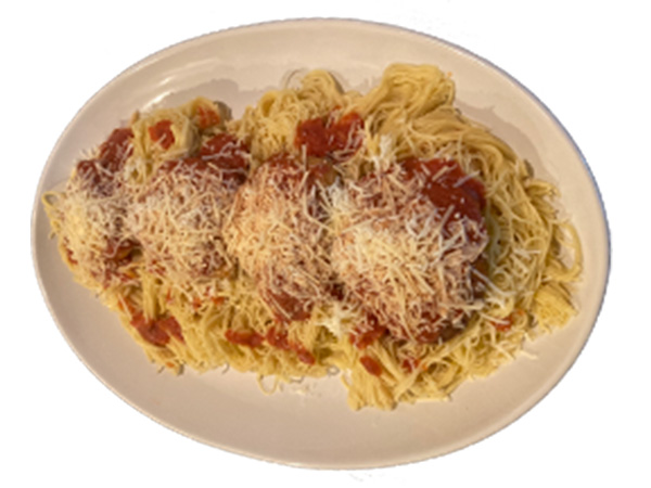Chicken Parmesan and Angel Hair Pasta