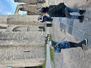 little knight inside castle