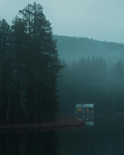 house on lake
