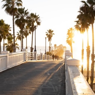 Oceanside pier during the sunset.