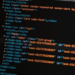 HTML code on a computer screen.