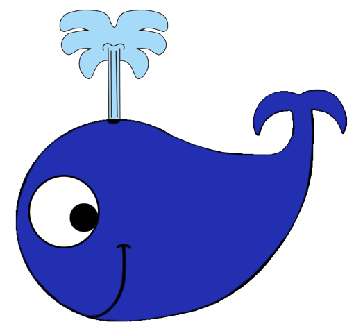 logo of a cartoon whale